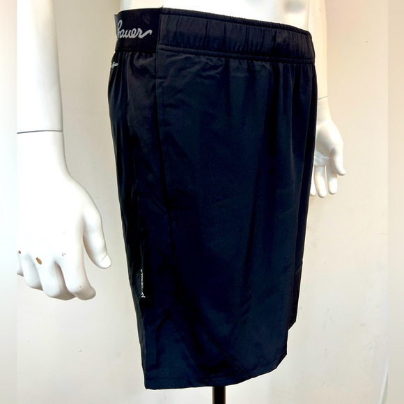 PERRY ELLIS BLACK, LARGE, WORKOUT SHORTS, 4 WAY STRETCH, MOISTURE WICKING - Picture 2 of 16